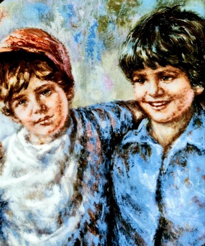 Royal Doulton Collector Plate by Lisette De Winne “Buddies" in Original Box. - Picture 3 of 9