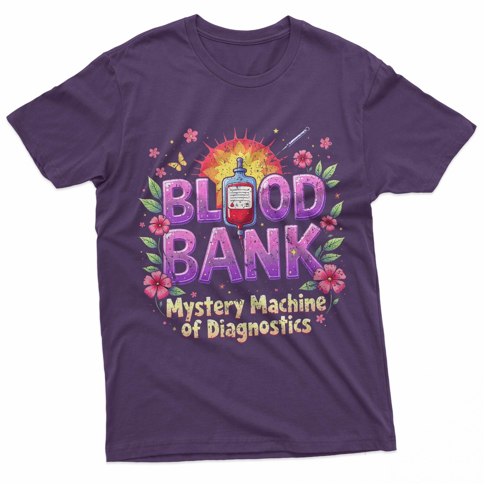 Blood Bank 2025 Mystery Machine Of Diagnostics Lab Week T-Shirt