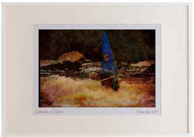 155003 _Ender_ Wildwasserkanu Rouge River, Quebec Aquarell Bilderrahmen