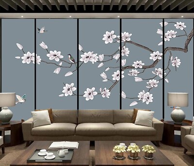 3D Sparrows Branch ZHUA30132 Wallpaper Wall Murals Removable Self-adhesive Ann