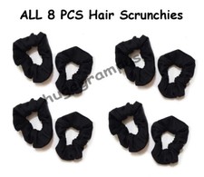 8 PCS Women Girl Hair Scrunchies Solid Elastic Hair Bands Scrunchy Rope Ties