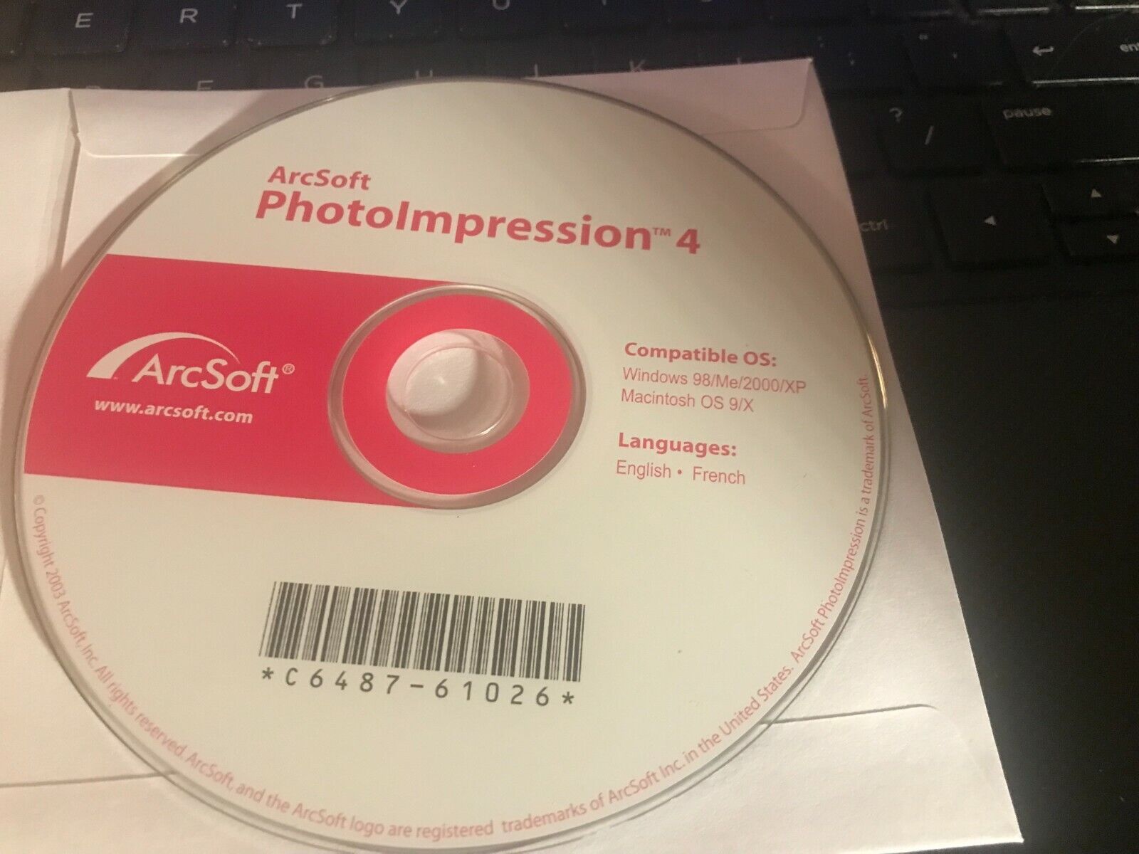ArcSoft Photo Impression 4 Photo Editing Software CD Windows XP Me 98 2000 disk