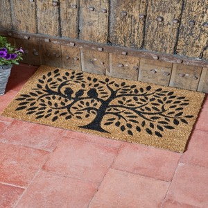 Dickie Birds Natural Coir Doormat Indoor Outdoor Tree Bird Door