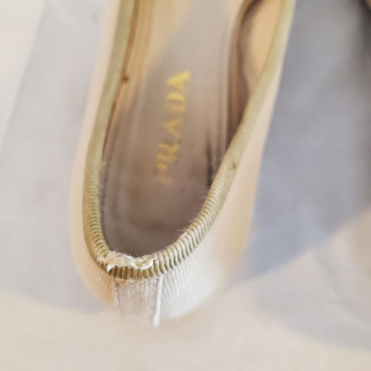 Prada Women's Size 36.5/6-US Calzature Donna Flats Canvas Prada Women's Size 36.5/6-US Calzature Donna Flats Canvas