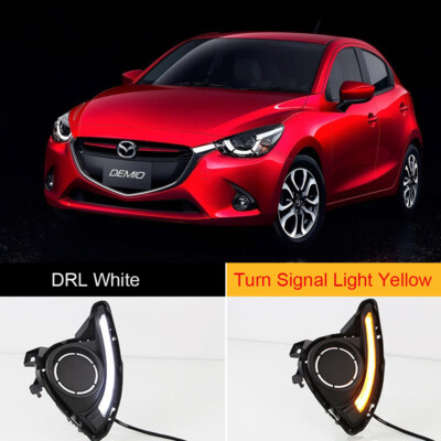 LED DRL Daytime Running Light with Turn Signal Light For Mazda 2