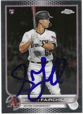 STUART FAIRCHILD SIGNED 2022 TOPPS CHROME RC BASEBALL CARD ARIZONA DIAMONDBACKS