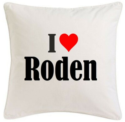KISSENBEZUG I LOVE RODEN 40CMX40CM AUS MIKROFASER