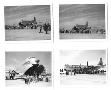 Vintage Photographs Air Force Navy Airplanes Fighter Jets Uniformed Men Lot of 4