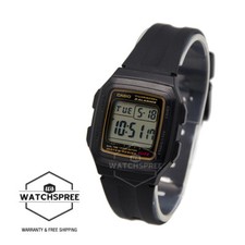 Casio Standard Digital Black Resin Band Watch F201WA-9A F-201WA-9A