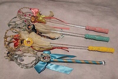 Disney Princess Wands Lot Jasmine Belle Sleeping Beauty Lights Dress Up Costume
