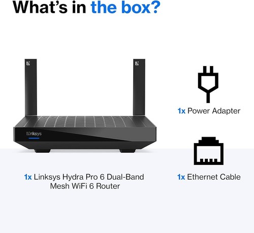 Linksys Hydra Pro 6 MR5500-KE AX5400 Mesh Dual-Band Wi-Fi 6 Broadband Router - Picture 11 of 11