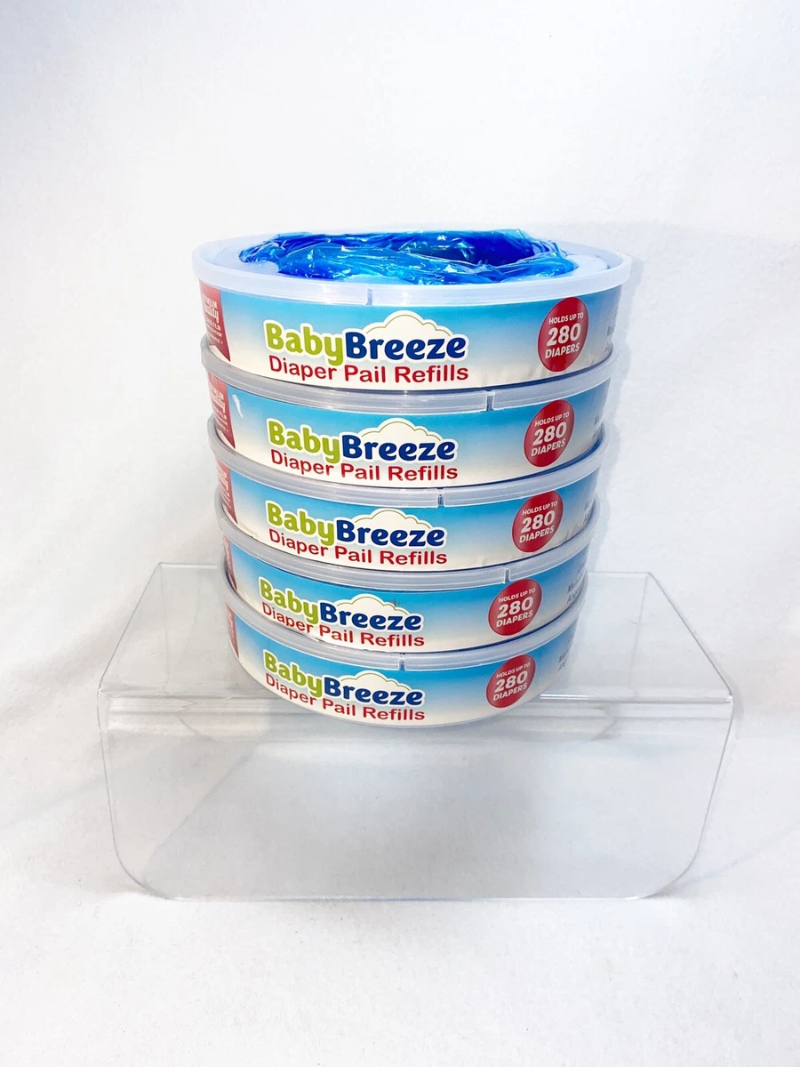 Lot 5 Baby Breeze Diaper Pail Refill Bags for Playtex Genie odor protection new