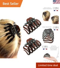 French Tortoise Shell Large Hair Claw Clips for Effortless Stylistic Elegance