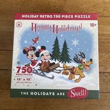 Mickey Minnie Mouse Holiday Retro 750 Piece Puzzle Disney Parks Ages 10