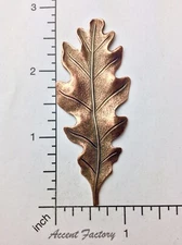 32985 Victorian Oak Leaf Brass Jewelry Finding Copper Oxidized 