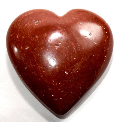 Paar 2 " Tief Rotem Jaspis Herzen Poliert Edelstein Kristall Mineralien - Indien - Bild 1 von 9