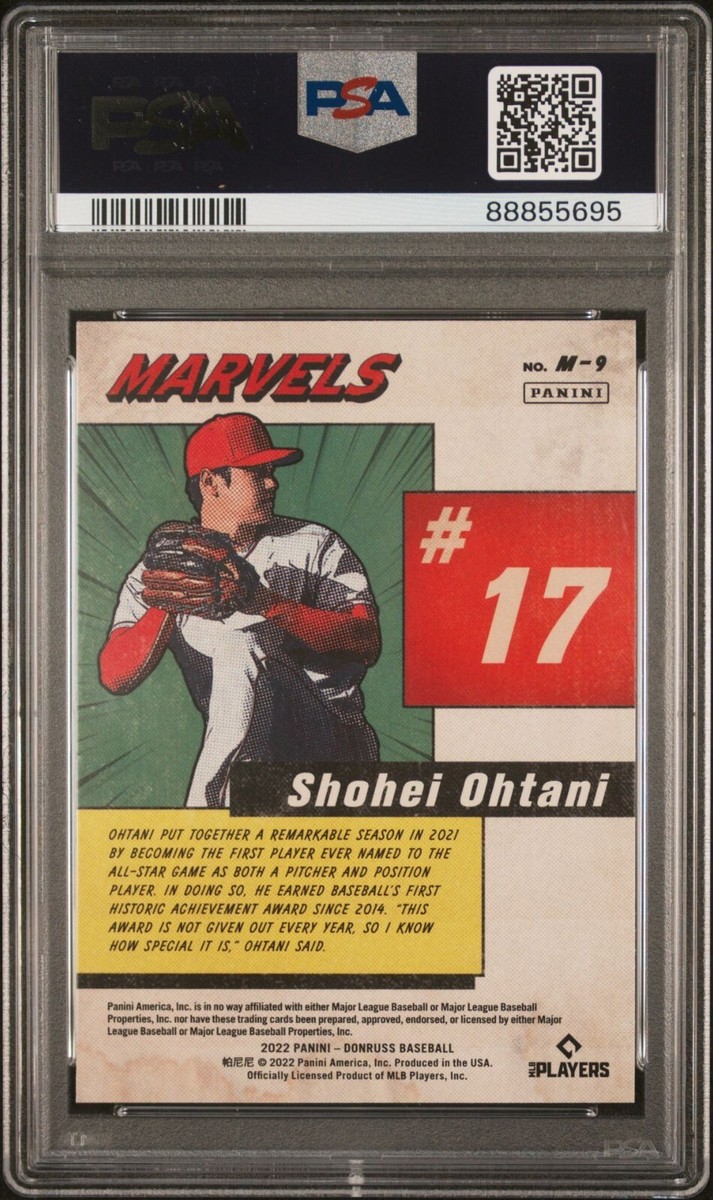 2022 DONRUSS SHOHEI OHTANI MARVELS-DIAMOND #M9 PSA 10 GEM MT