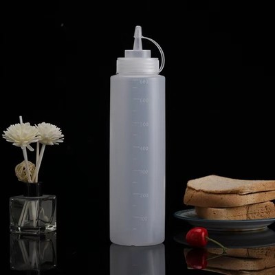 8oz Condiment Squeeze Bottles Squirt Dispensers Measurement Lines