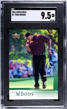 Tiger Woods 2001 Upper Deck #1 HOF Rookie RC SGC 9.5