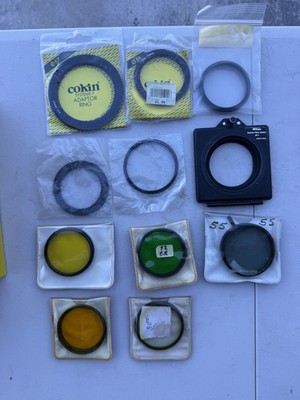 Lot of Cokin, Canon adapter rings, Toyo Optics Lens 23 Total