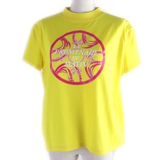 Pristine HERMES T-shirt La PROMENADE du matin Morning walk yellow cotton 34