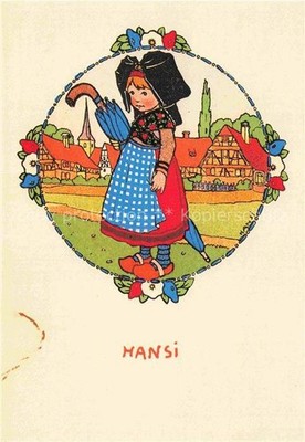 Hansi Waltz J J artist card Alsace Alsace illustrator alsacie Colmar