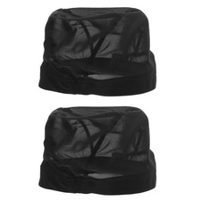 2Pcs Black Elastic Wig Making Caps Adjustable Reusable Mesh Net