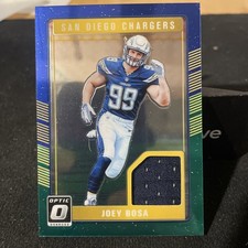 Joey Bosa Rookie Card 2016 Donruss Optic Football Jersey Patch Blue And Green. rookie card picture