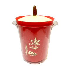 Vintage MCM Ice Bucket Canister with Lid Plas...