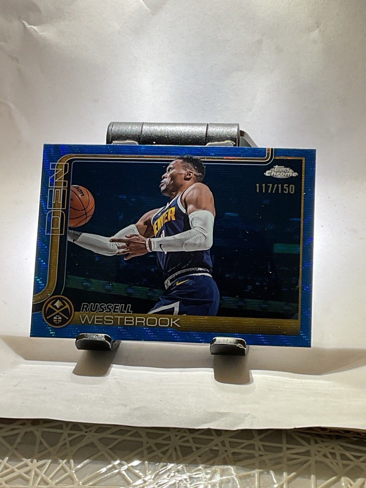 2025-26 Topps Chrome - Russell Westbrook #15 Blue Wave Refractor 117/150 HD-0033
