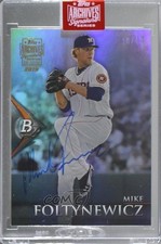 2019 Topps 18/49 Mike Foltynewicz (2014 Bowman Platinum) Buyback Auto s3g
