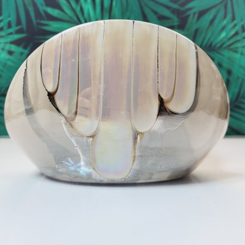 Nielsen's Ceramics Luminous Napkin Holder Platinum Overlay 1995 Handmade