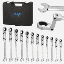 12pcs Ratchet Wrenches Set Double Jointed Metric Flex Head Ratcheting Wrench... 12pcs Ratchet Wrenches Set Double Jointed Metric Flex Head Ratcheting Wrench...