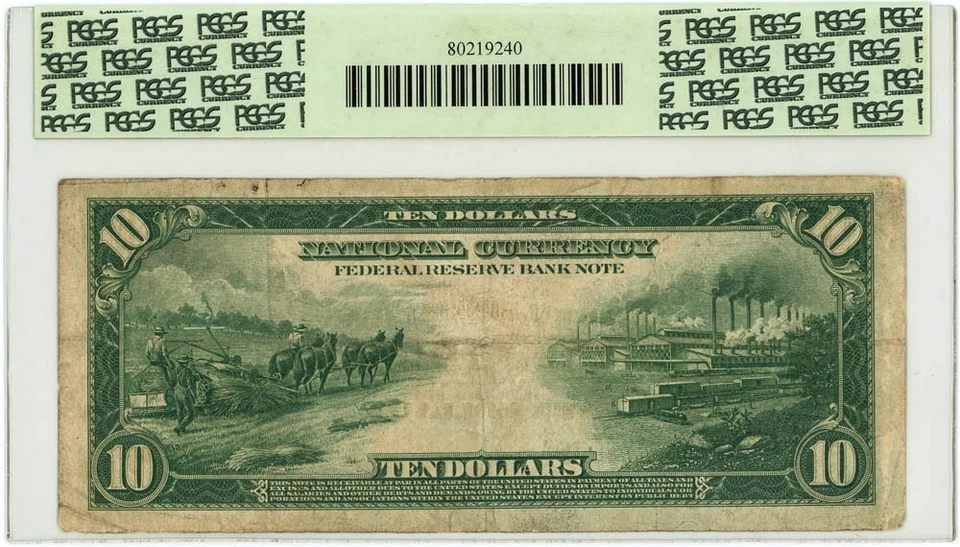 FR.810 $10 1918 Federal Reserve Bank Note New York F15 PCGS Currency 950750-43 - Image 2 of 3