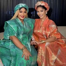 Women Plus Size African Dubai Inspired Abaya Kaftan Gown Long Dress With Belt