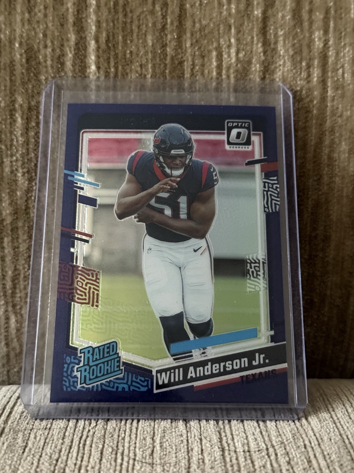 2023 Panini Donruss Optic #246 Will Anderson Jr Purple Rated Rookie /50 RC