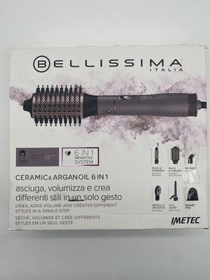 Bellissima Imetec Keramik- und Arganöl 6-in-1 Heißluftbürste, 1000 W