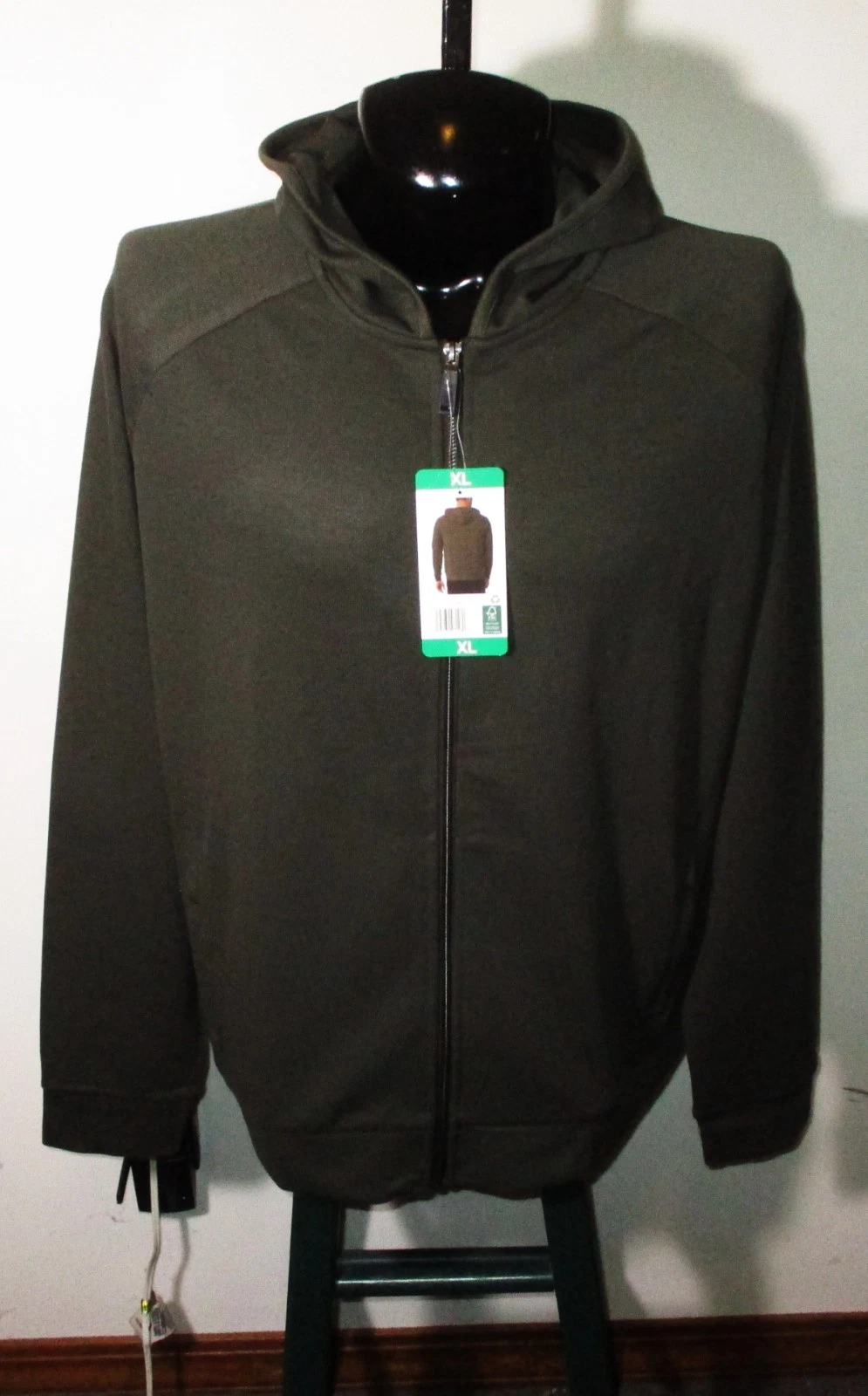 32 Degrees HEAT Green Full Zip Hooded Jacket Men's Size XL NWT