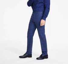 Michael Kors Men's Classic-Fit Stretch Wool-Blend Suit Pants MSRP 190