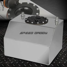 4 GALLON/15 LITER POLISHED CHROME ALUMINUM RACING DRIFT FUEL CELL GAS TANK+CAP