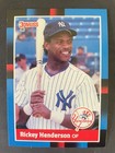 1988 Donruss - Rickey Henderson #2( Last Line begins with Runs) Yankees HOF