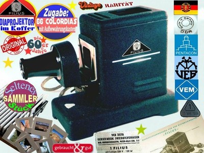 Diaprojektor FILIUS im Koffer DDR Rarität 50/60er J. Selten Rarität Sammlerstück