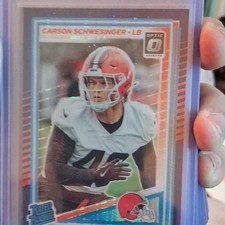 Panini 2025 Donruss Optic Carson Schwesinger Rated Rookie #217 Browns