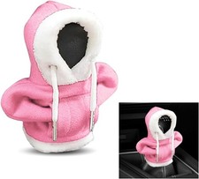 Winter Warm Car Shift Knob Hoodie Cover, Universal Shifter Protect Color: Pink