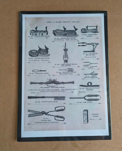 Theo Koch (1903) Barbershop Curling Iron Accessories Advert * Frame Worthy Art - Picture 6 of 14