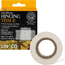 , Archival Self-Adhesive Mounting Hinging Tissue, for Lightweight and Translucen