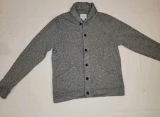 Old Navy Shawl Cardigan Sweater Mens XL Gray Button Front Pockets Grandpacore