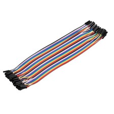 Female to Female 40Pin Breadboard Jumper Wire 2.54mm Pitch Cable 20cm 1 Pcs