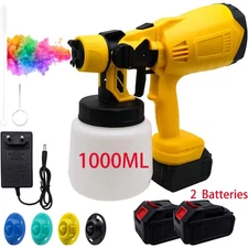 High Pressure Cordless Paint Sprayer With 2 Battery Electric Spray Gun DIY Works