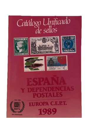 Catálogo Unificado de sellos España y Dependencias Postales Europa C.E.P.T. 1989
